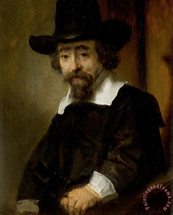 Rembrandt Harmensz van Rijn Portrait of a Man, Thought to Be Dr. Ephraim Bueno Art Painting