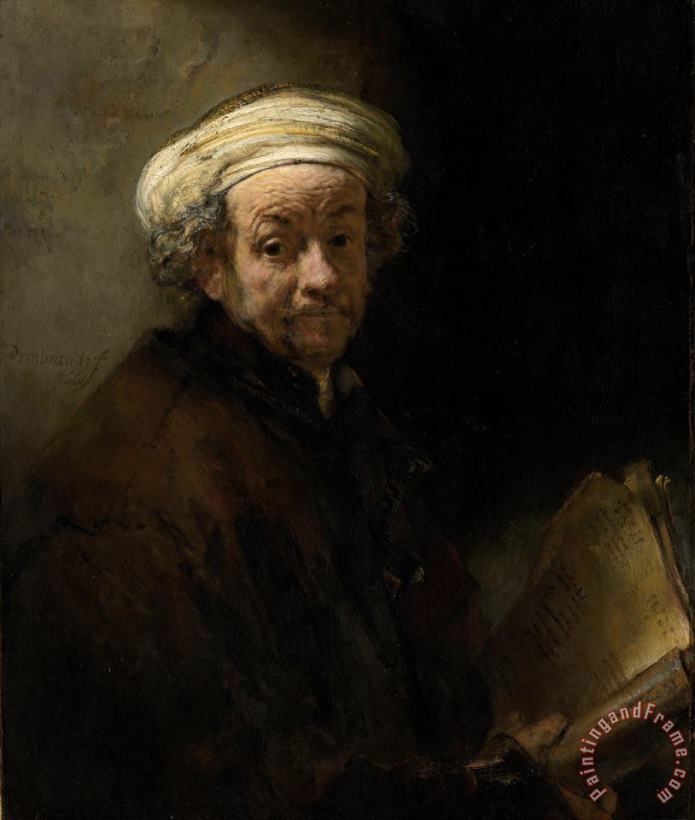 Rembrandt Harmensz van Rijn Self Portrait As The Apostle Paul Art Painting