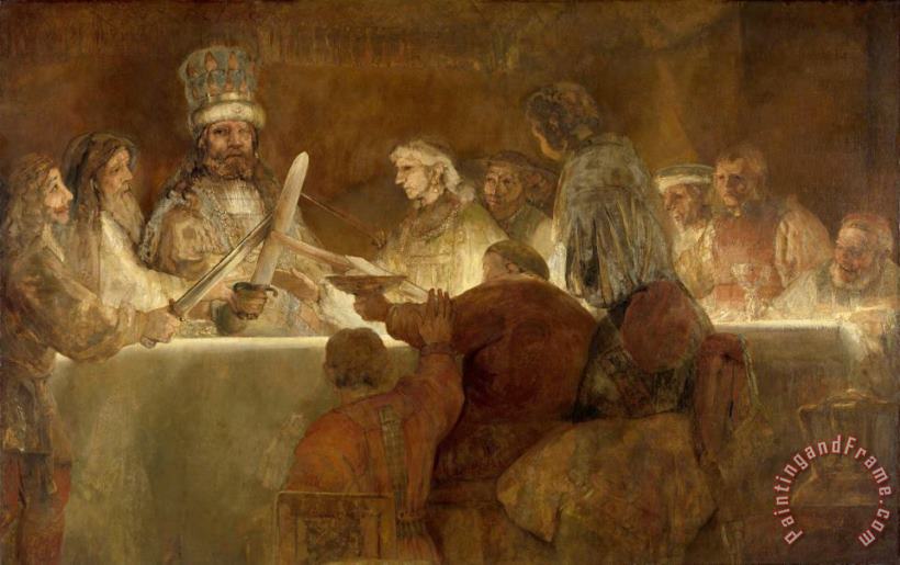 Rembrandt Harmensz van Rijn The Conspiracy of The Batavians Under Claudius Civilis Art Painting