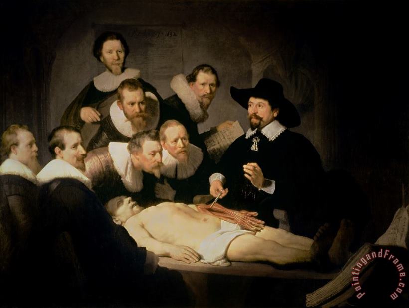 Rembrandt Harmenszoon van Rijn The Anatomy Lesson of Doctor Nicolaes Tulp Art Print