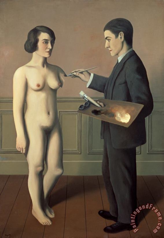 Attempting The Impossible 1928 painting - rene magritte Attempting The Impossible 1928 Art Print