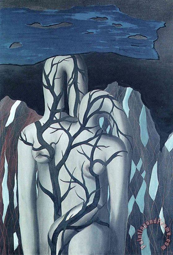 Landscape 1926 painting - rene magritte Landscape 1926 Art Print