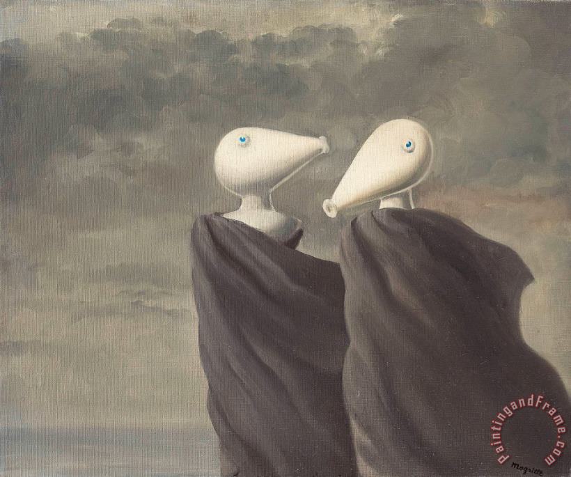 Le Colloque Sentimental painting - rene magritte Le Colloque Sentimental Art Print