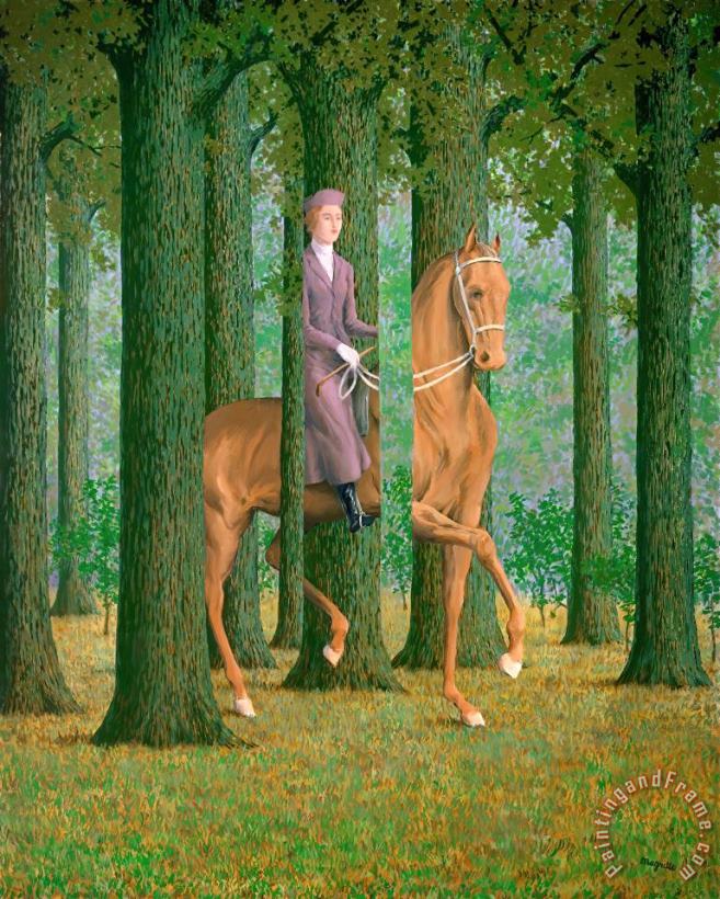 The Blank Signature 1965 painting - rene magritte The Blank Signature 1965 Art Print