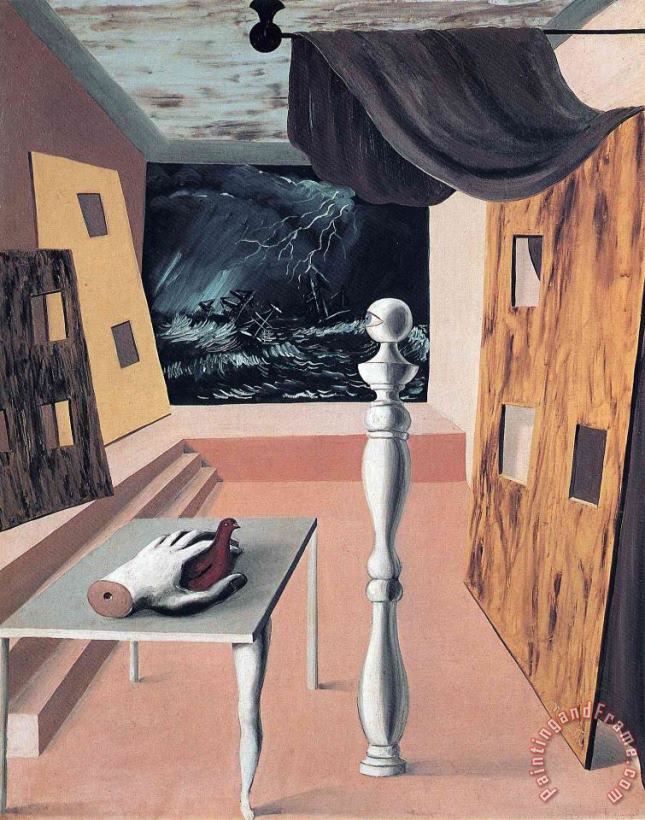 The Difficult Crossing 1926 painting - rene magritte The Difficult Crossing 1926 Art Print