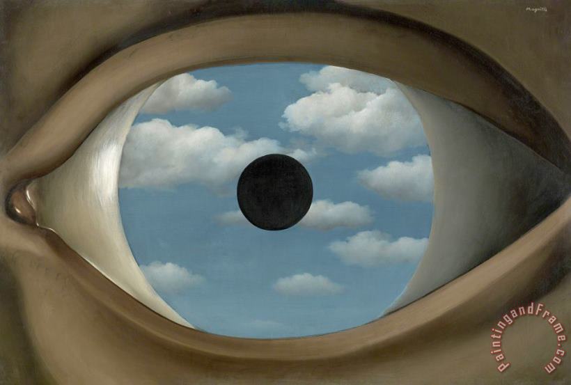 rene magritte The False Mirror (le Faux Miroir), 1928 Art Painting