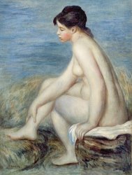 Renoir - Seated Bather painting