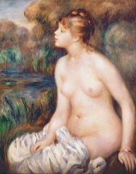 Renoir - Seated Female Nude painting