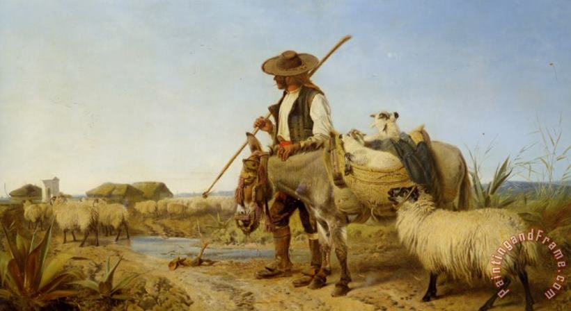 Richard Ansdell A Spanish Shepherd Art Painting