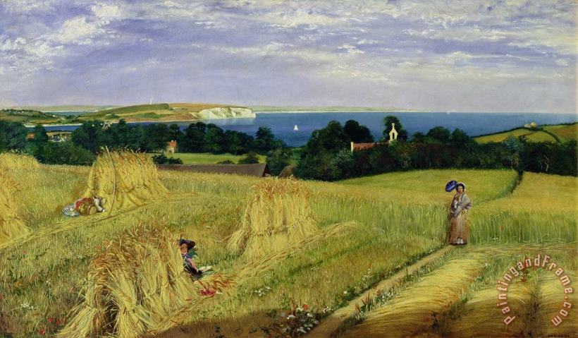 Corn Field in the Isle of Wight painting - Richard Burchett Corn Field in the Isle of Wight Art Print