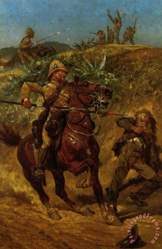 The Boer War painting - Richard Caton Woodville The Boer War Art Print