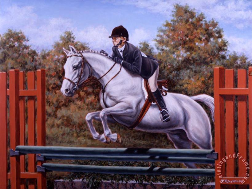 Hunter Pony painting - Richard De Wolfe Hunter Pony Art Print