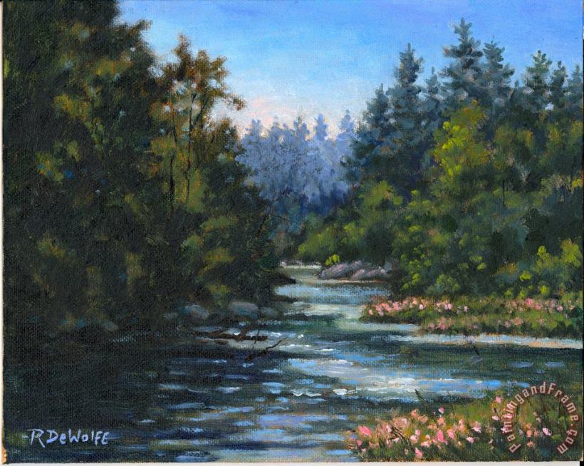 Jones' Creek painting - Richard De Wolfe Jones' Creek Art Print
