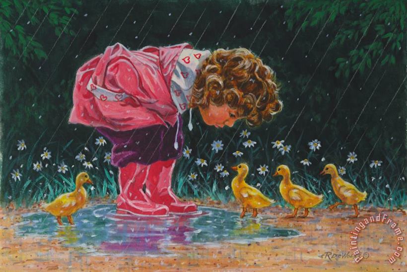 Just Ducky painting - Richard De Wolfe Just Ducky Art Print