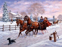 Richard De Wolfe - Sleigh Ride painting