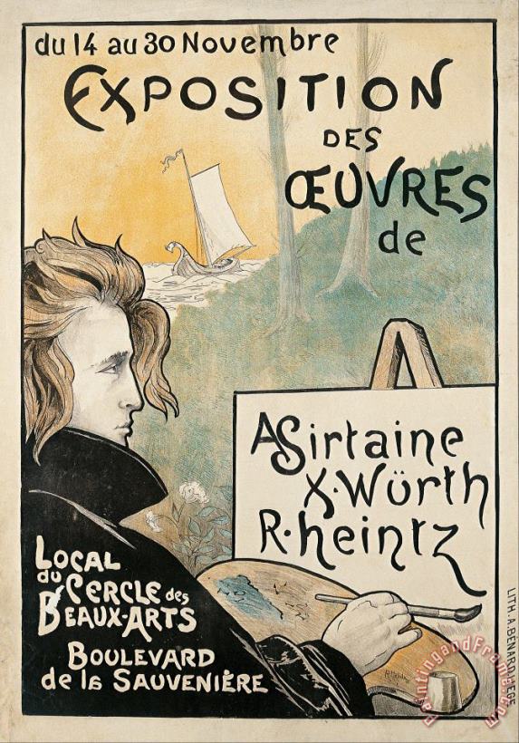 Richard Heintz Exposition Des Auvres De A. Sirtaine, X. Wurth, R. Heintz Art Print