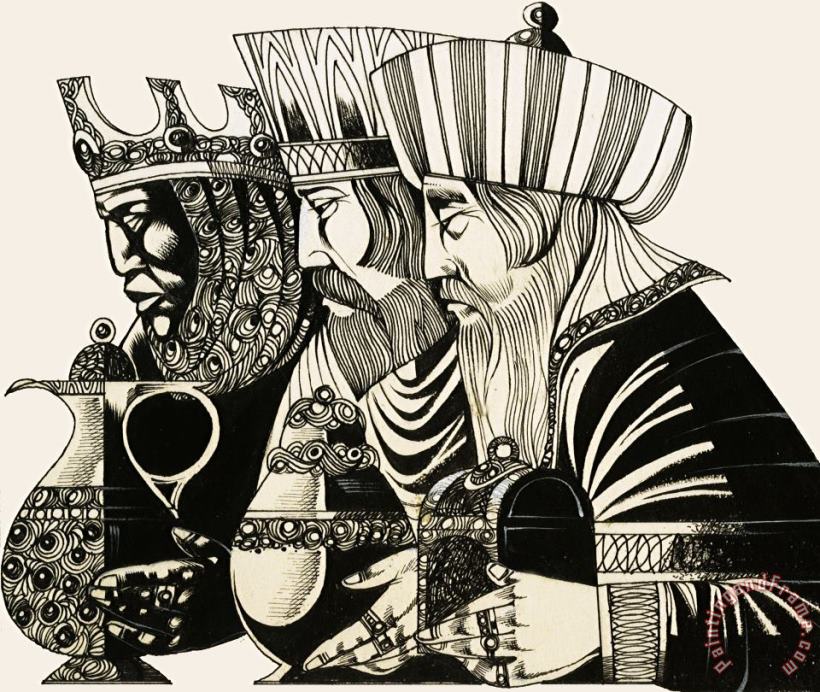 Richard Hook Three Kings Art Print