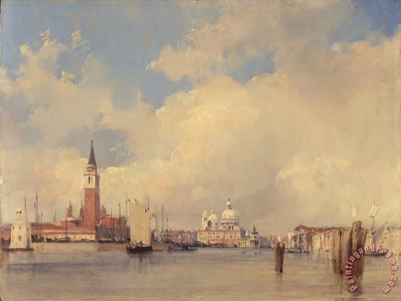 Richard Parkes Bonington View in Venice with San Giorgio Maggiore Art Painting