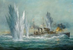 Richard Willis HMS Exeter engaging in the Graf Spree at the Battle of the River Plate