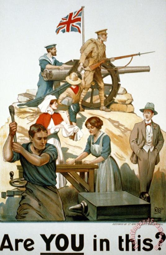 British World War I Poster 1917 painting - Robert Baden Powell British World War I Poster 1917 Art Print