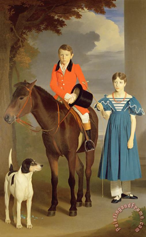 Robert Burnard John Gubbins Newton and his Sister Mary Art Print