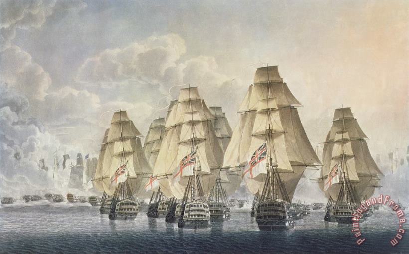 Battle Of Trafalgar painting - Robert Dodd Battle Of Trafalgar Art Print