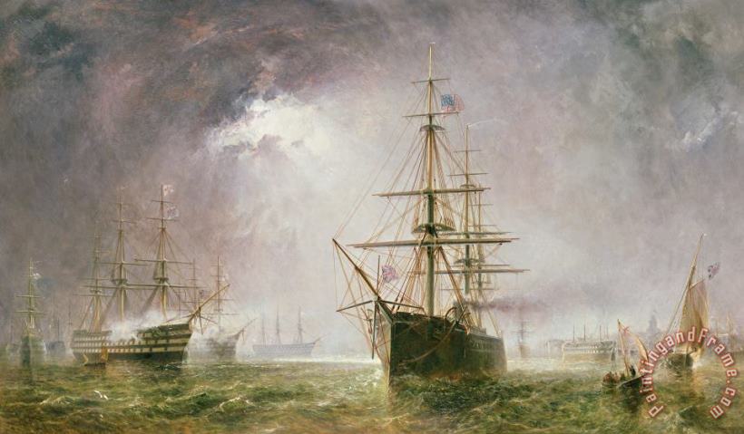 Robert Dudley Half Mast High 19th Century Art Painting
