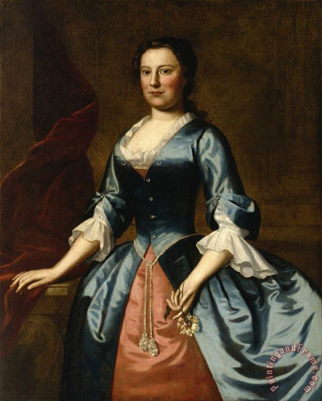 Robert Feke Portrait of Mrs. Samuel Mccall, Sr. Art Painting
