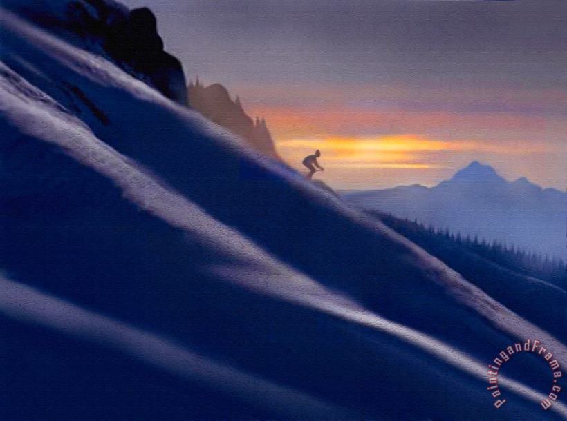 Ski Slopes painting - Robert Foster Ski Slopes Art Print