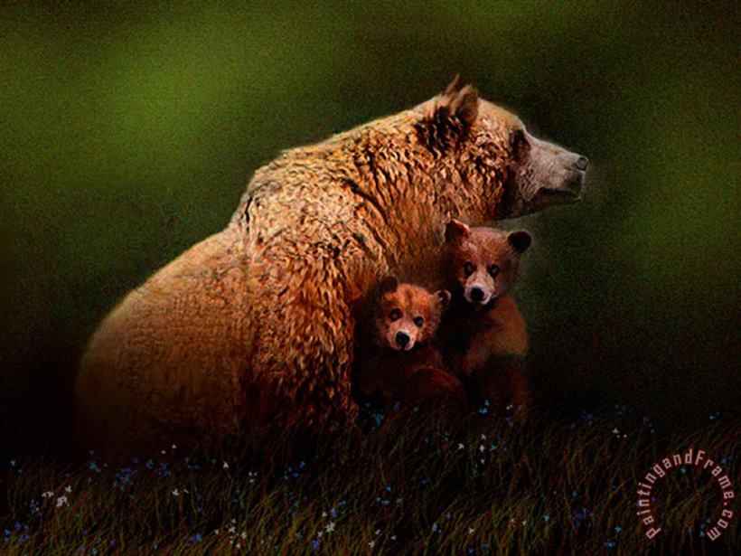 Three Bears painting - Robert Foster Three Bears Art Print