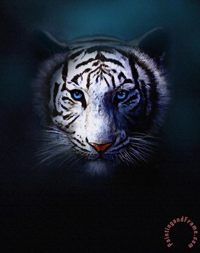 Robert Foster Tiger Eyes painting - Tiger Eyes print for sale