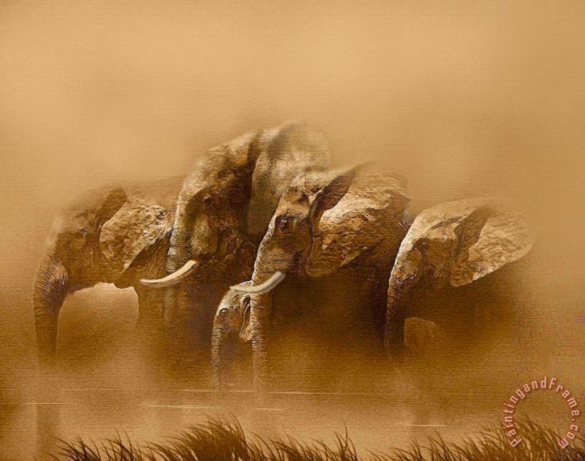 Watering Hole painting - Robert Foster Watering Hole Art Print