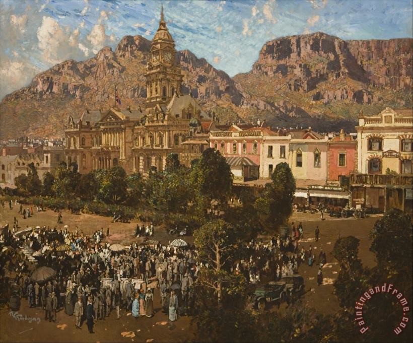 Robert Gwelo Goodman City Hall, Cape Town 1917 Art Painting
