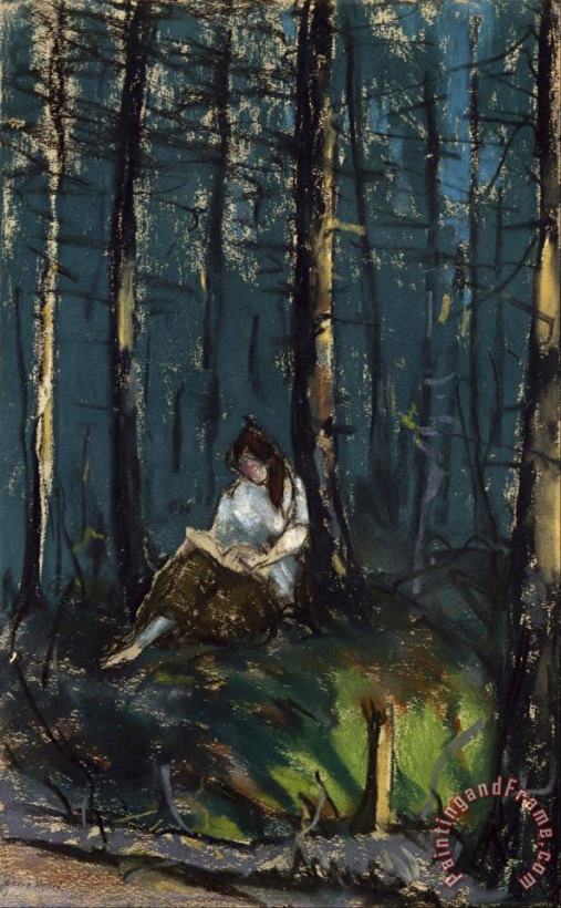 Robert Henri The Reader in The Forest Art Painting