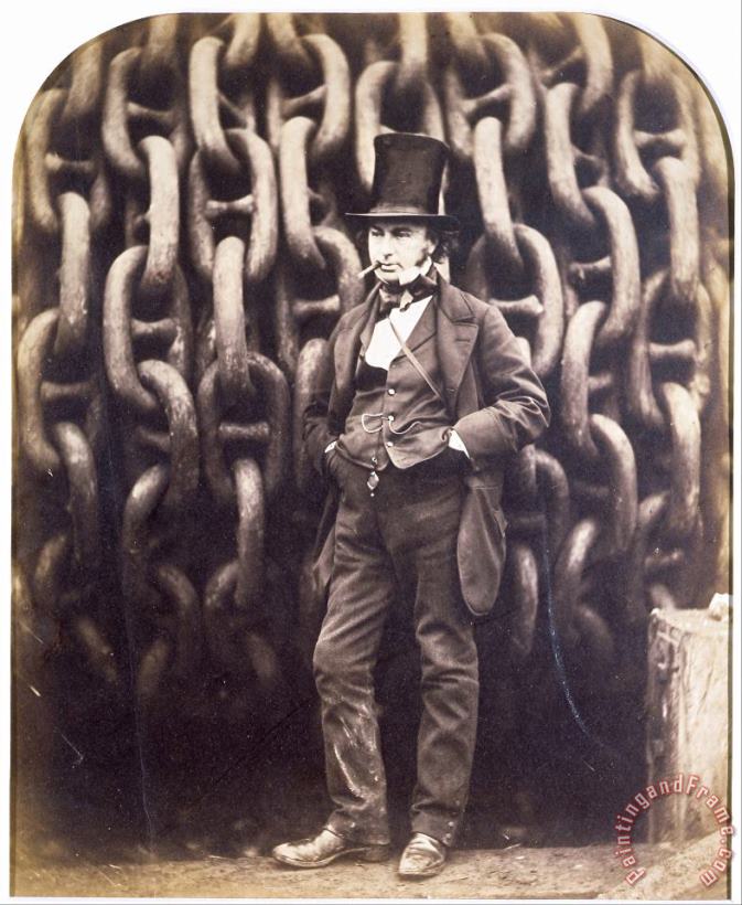 Isambard Kingdom Brunel And The Launching Chains of The Great Eastern painting - Robert Howlett Isambard Kingdom Brunel And The Launching Chains of The Great Eastern Art Print
