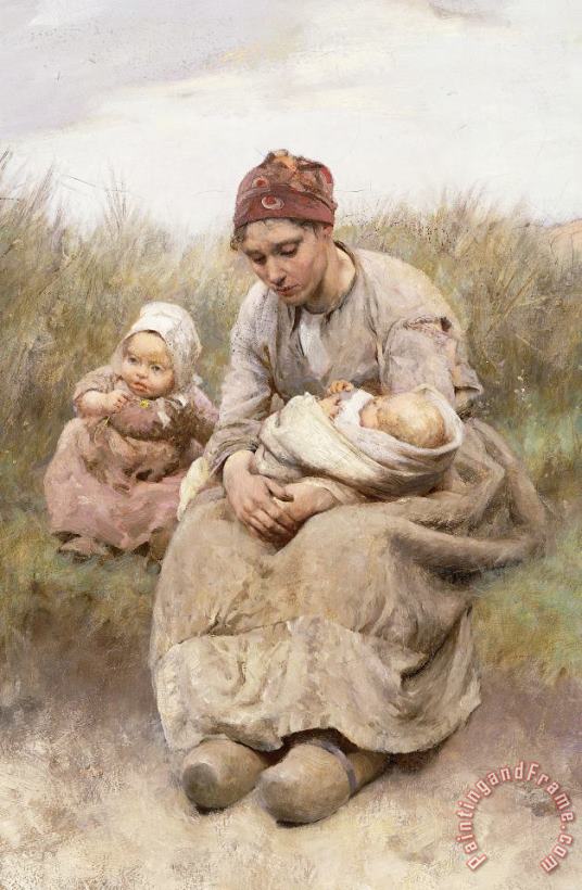 Mother And Child painting - Robert McGregor Mother And Child Art Print