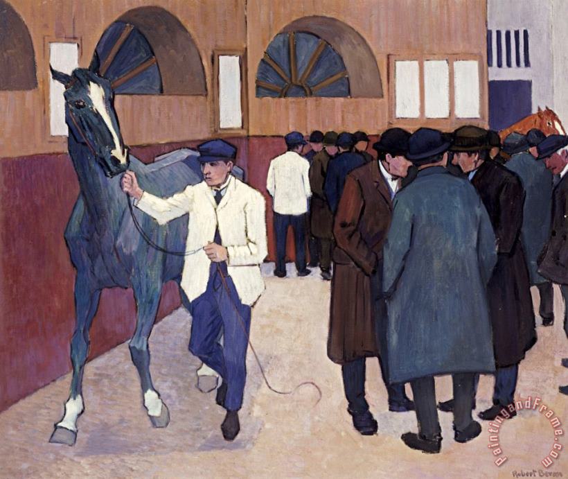 Horse Dealers at The Barbican painting - Robert Polhill Bevan Horse Dealers at The Barbican Art Print