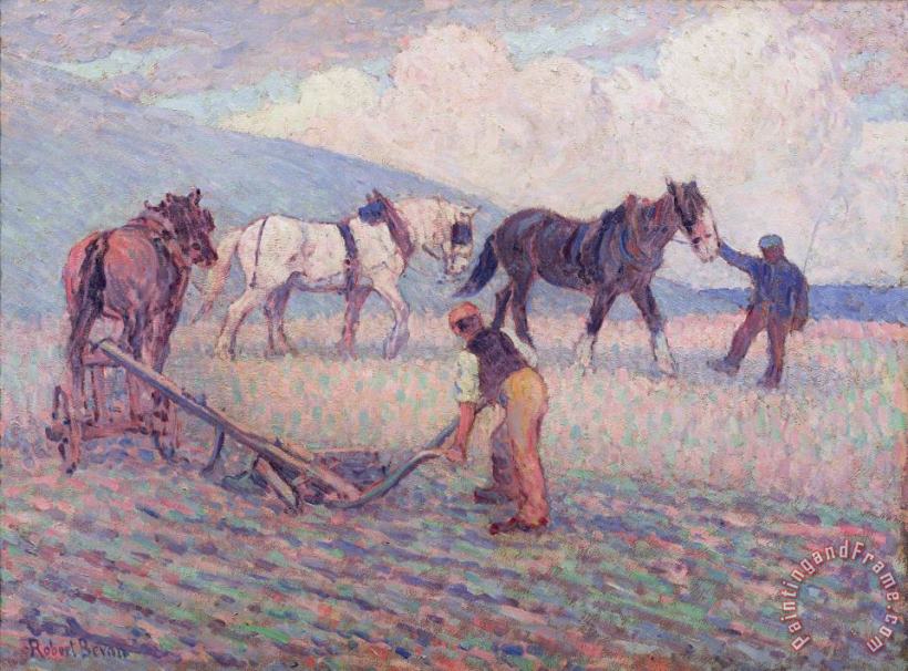 Robert Polhill Bevan The Turn - Rice Plough Art Print