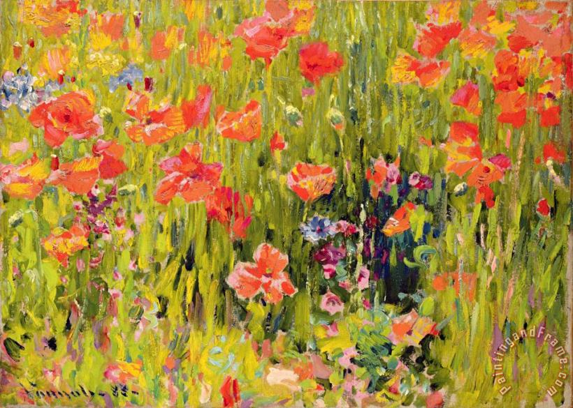 Robert William Vonnoh Poppies Art Painting
