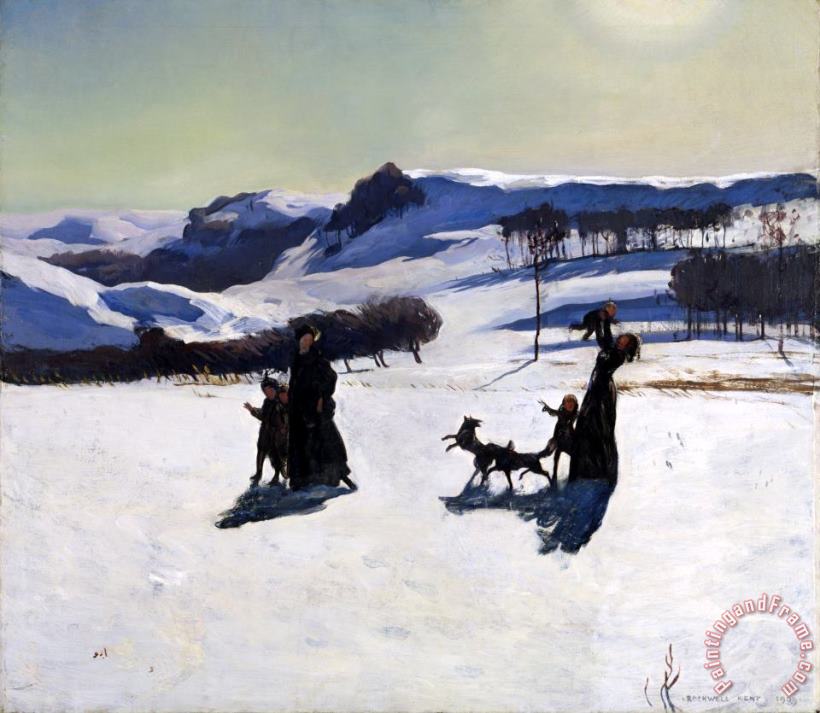 Snow Fields (winter in The Berkshires) painting - Rockwell Kent Snow Fields (winter in The Berkshires) Art Print