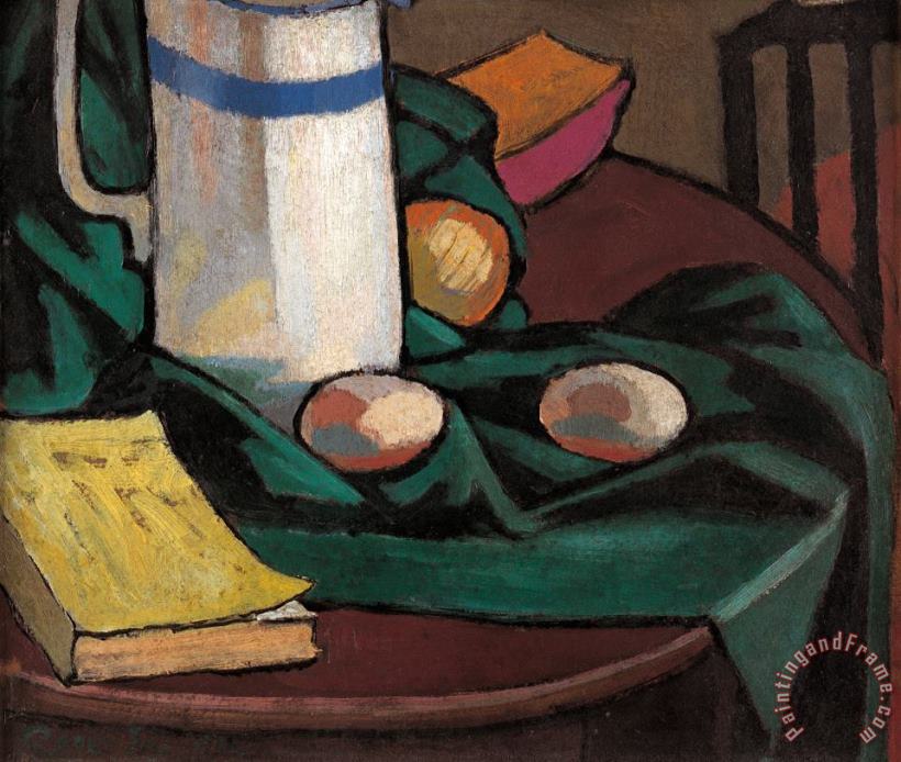 Still Life Jug And Eggs painting - Roger Fry Still Life Jug And Eggs Art Print