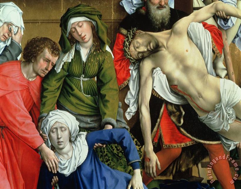 Descent from the Cross painting - Rogier van der Weyden Descent from the Cross Art Print