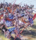 Ron Embleton Paintings -  Agincourt The Impossible Victory 25 October 1415 by Ron Embleton