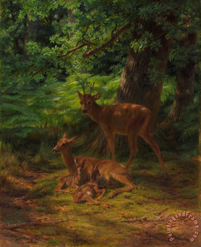 Deer in Repose painting - Rosa Bonheur Deer in Repose Art Print