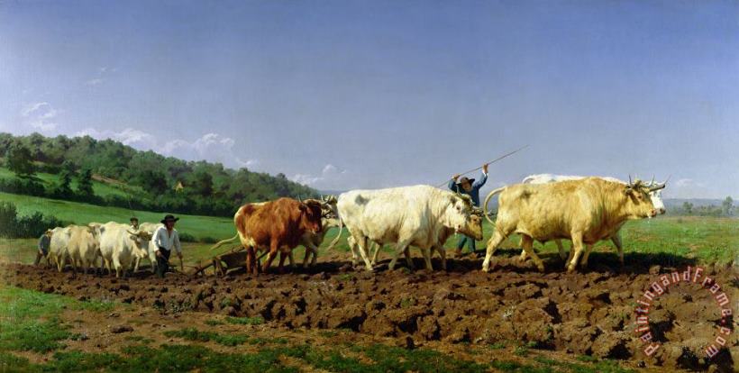 Rosa Bonheur Ploughing in Nivernais Art Painting