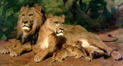 Rosa Bonheur The Lions at Home