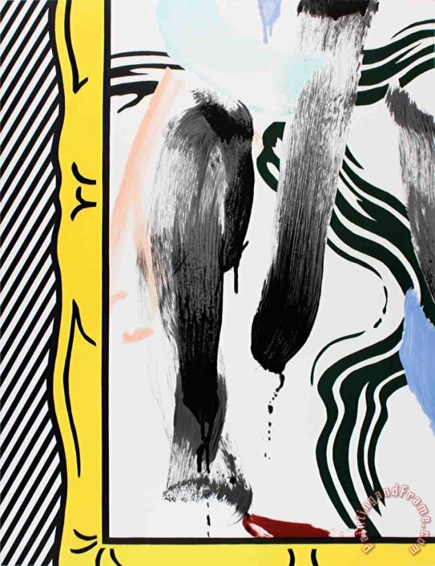 Roy Lichtenstein Against Apartheid, Brushstrokes, 1983 Art Painting