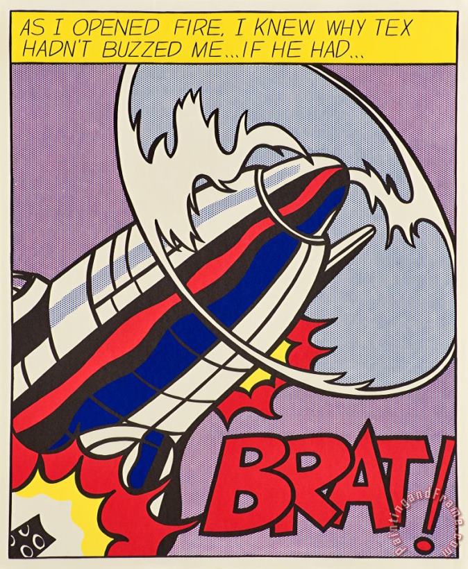 Roy Lichtenstein As I Opened Fire Panel 1 of 3, 2000 Art Painting