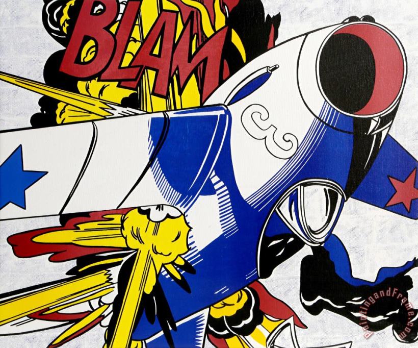 Roy Lichtenstein Blam, 1990 Art Painting