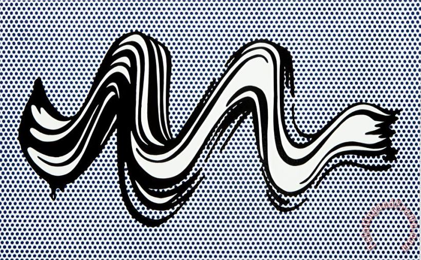 Brushstroke, 1965 painting - Roy Lichtenstein Brushstroke, 1965 Art Print
